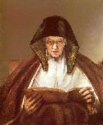 REMBRANDT Harmenszoon van Rijn, Alte Frau, lesend